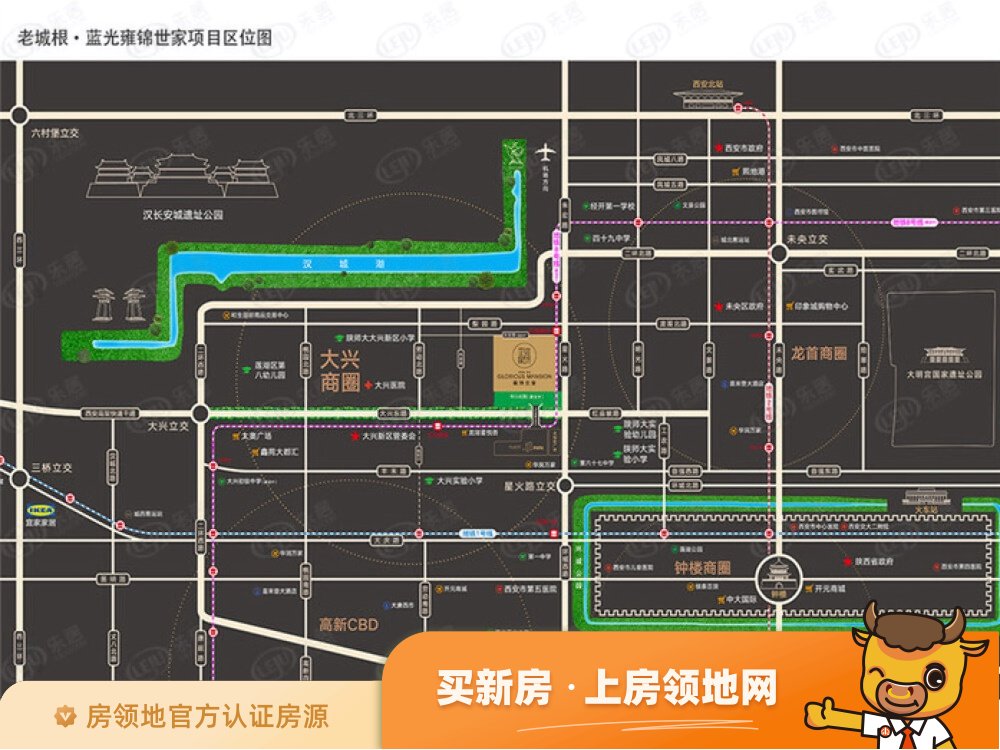 老城根蓝光雍锦世家位置交通图2