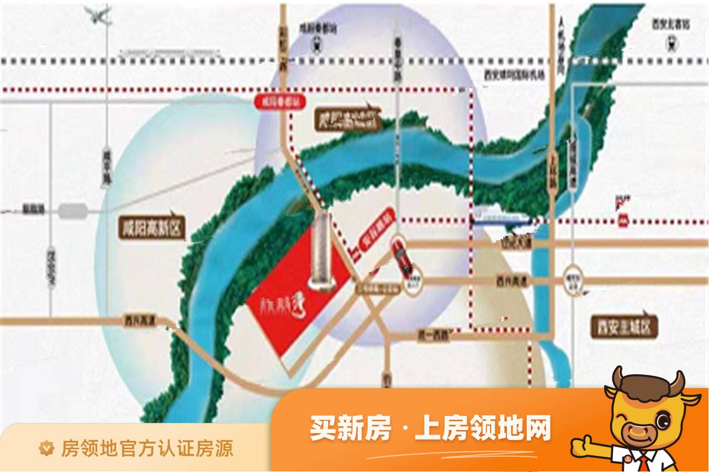 吾悦滨河湾位置交通图1
