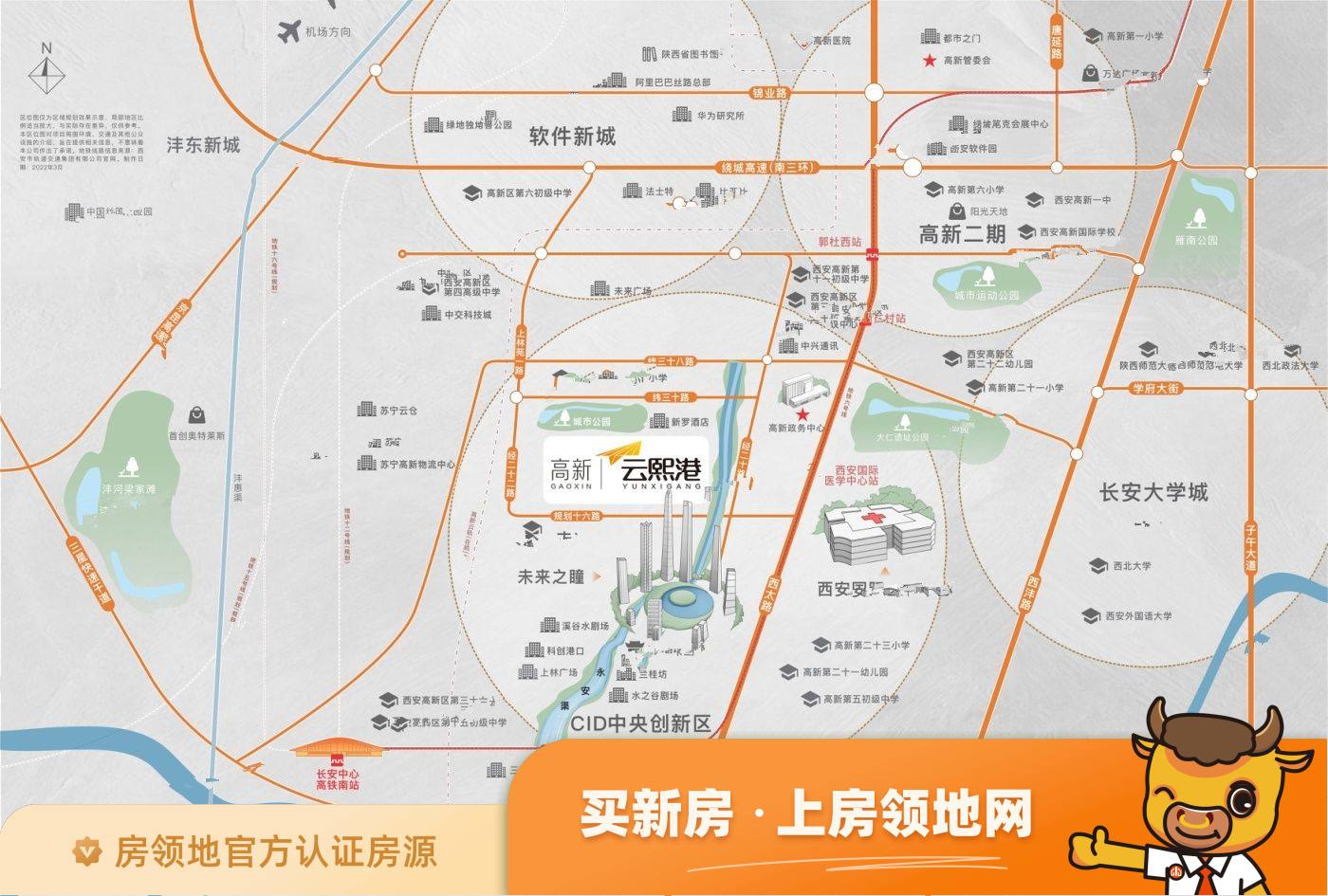 高新云熙港位置交通图1