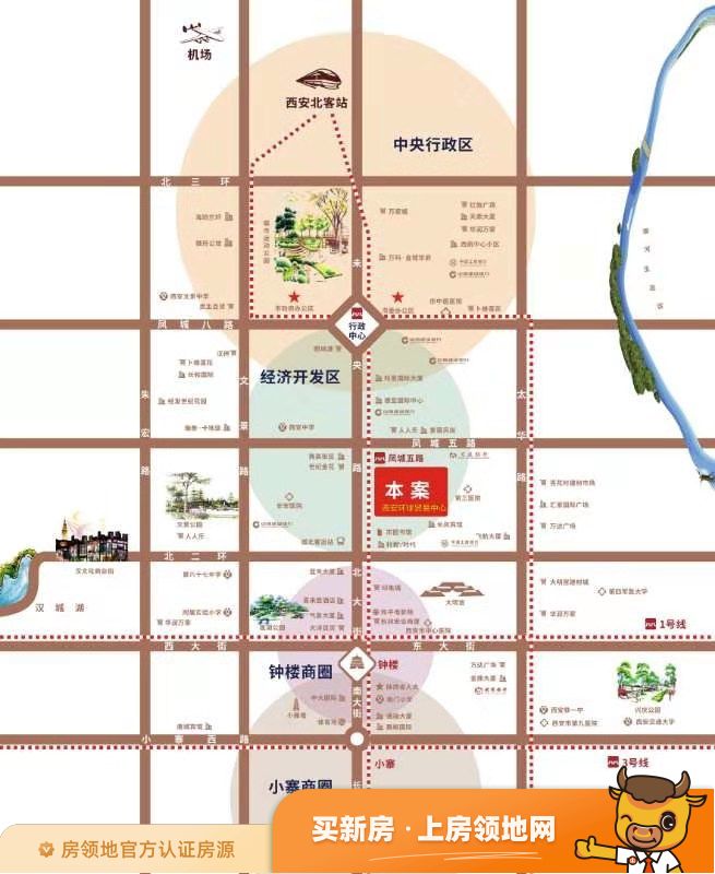 西安环球贸易中心位置交通图3