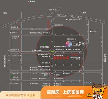 华岭·中央公园位置交通图2