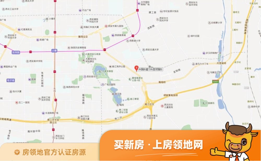 中国铁建万科翡翠国际位置交通图62