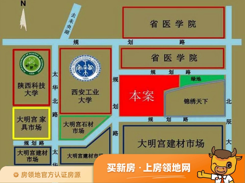 学府中央位置交通图1
