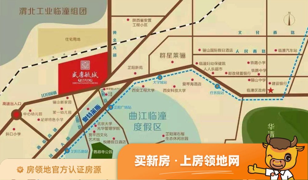 盛唐毓城位置交通图1