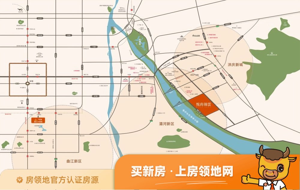 悦尚锦云位置交通图3