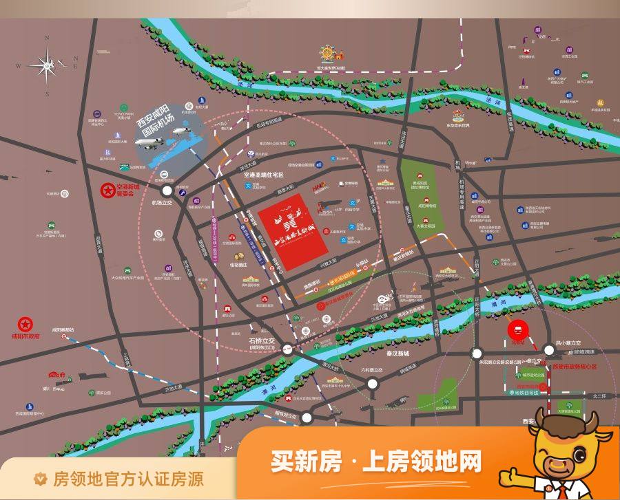 西安国际美术城斑斓小镇位置交通图6