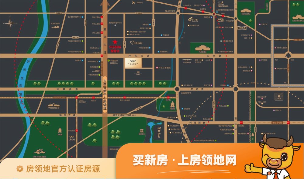 沣华熙城位置交通图3