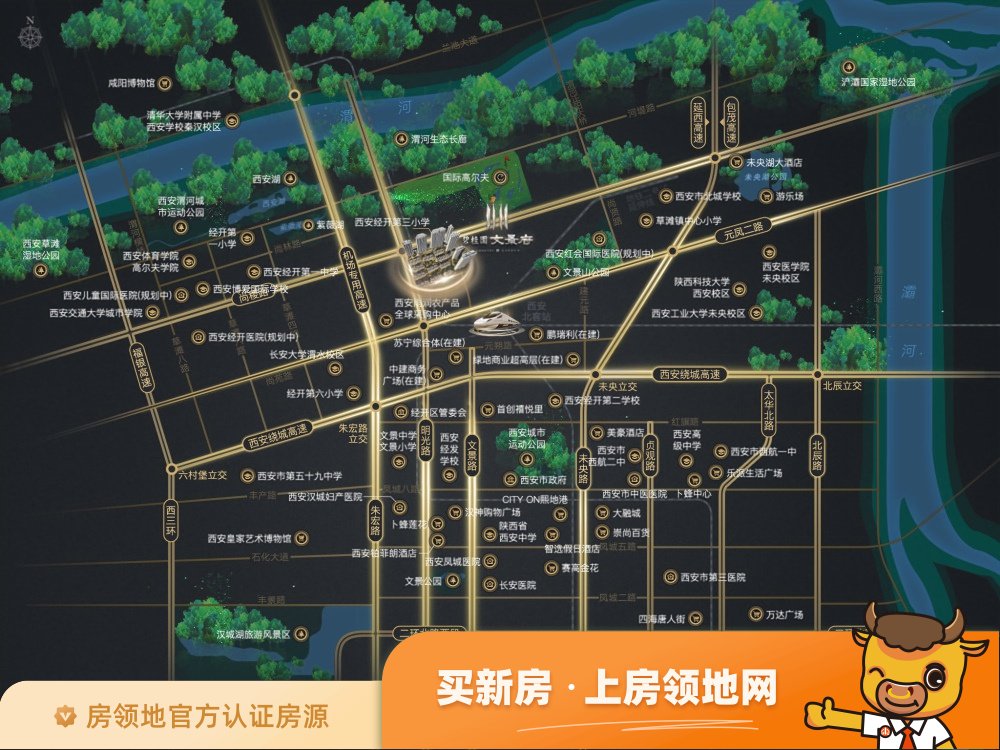 碧桂园文景府位置交通图5