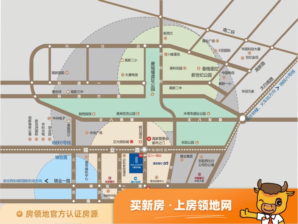 中铁西安中心位置交通图47