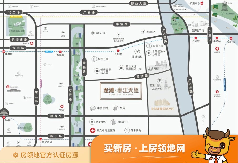 龙湖春江天玺位置交通图39