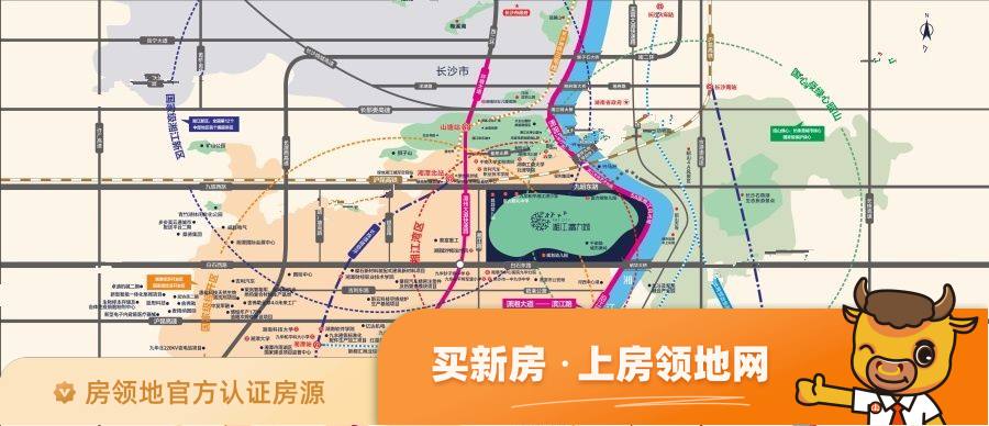 湘江富力城高层位置交通图63