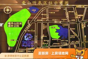 香山听泉位置交通图1