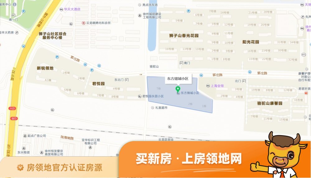 东方锦城位置交通图1