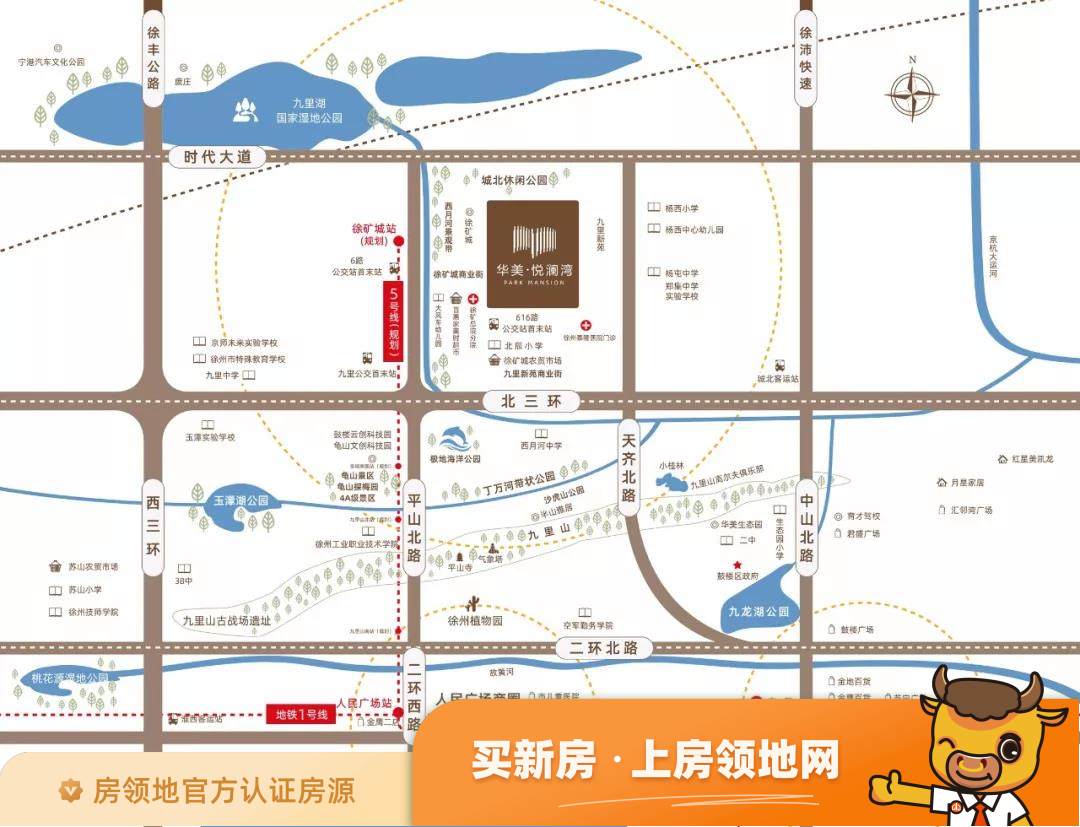 华美悦澜湾位置交通图3