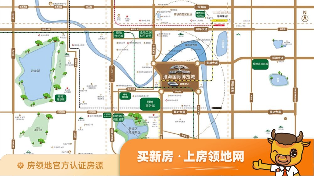 绿地淮海国博城位置交通图2