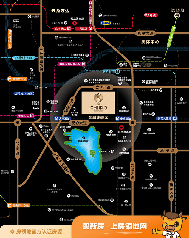 招商徐州中心位置交通图1
