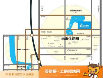鲁能领秀城位置交通图1