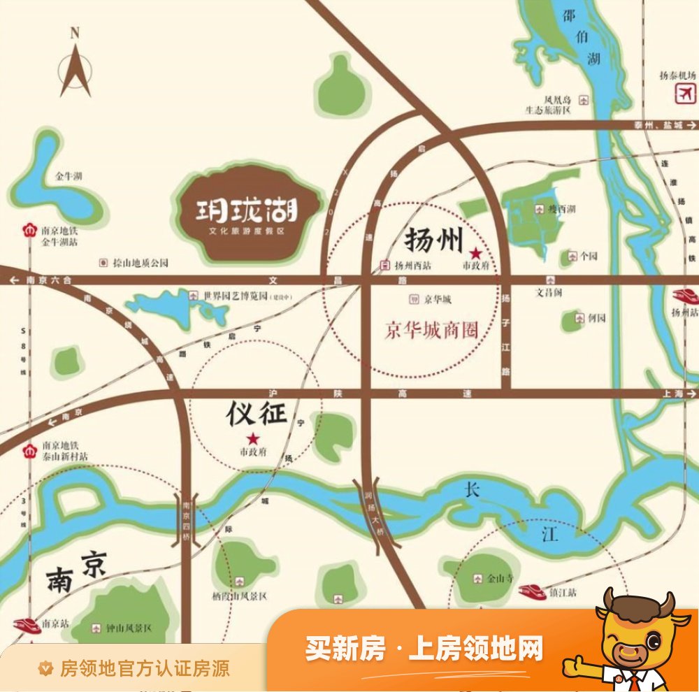 扬州玥珑湖位置交通图61