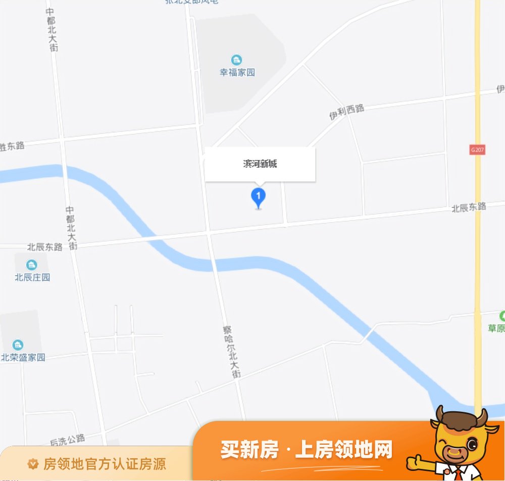 滨河新城位置交通图2