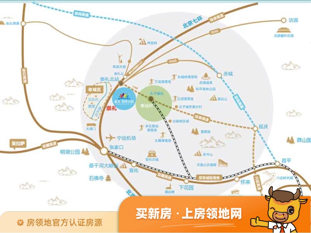 富龙四季小镇位置交通图1