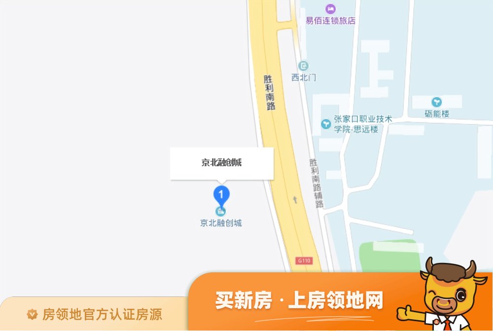 京北融创城位置交通图1