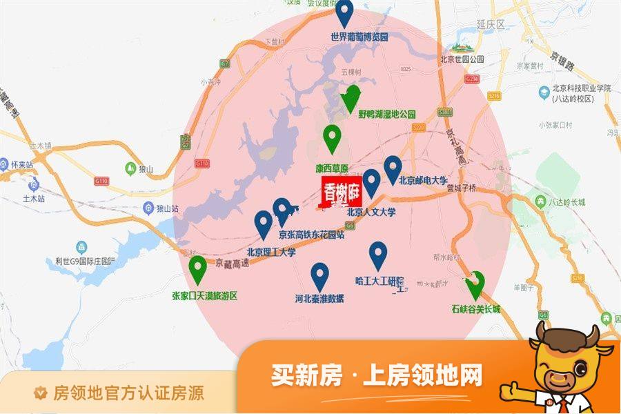 京北香榭府位置交通图1