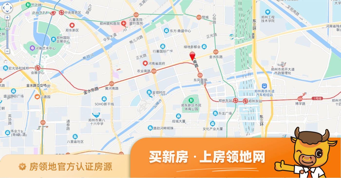 华润郑东万象城幸福里位置交通图2