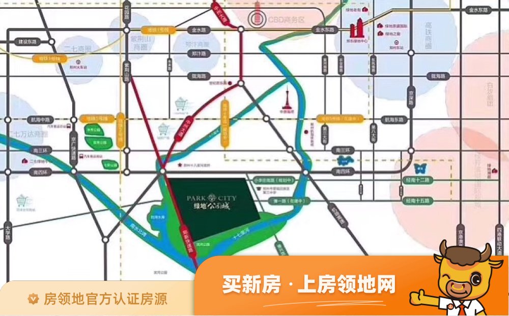 绿地花语城位置交通图4
