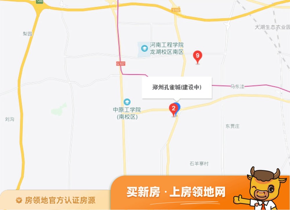 郑州孔雀城位置交通图4
