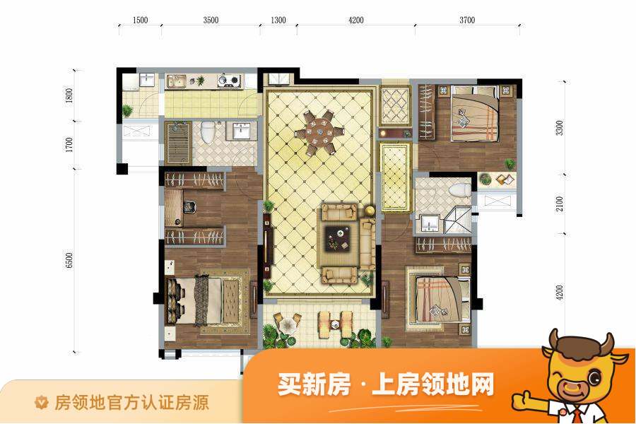中国铁建北湖国际城户型图3室3厅2卫