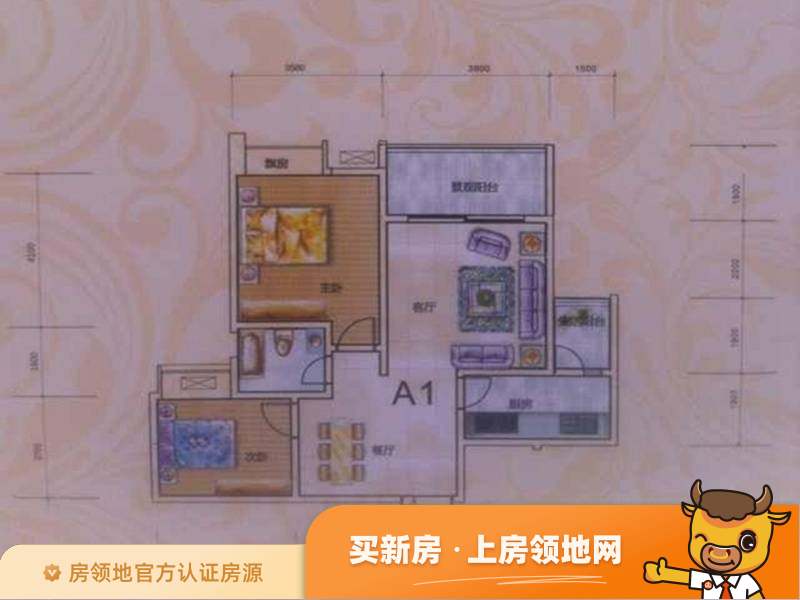 华夏上海城户型图3室2厅1卫