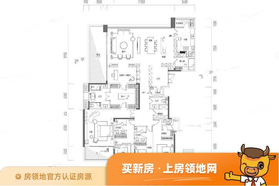印湘江（住宅）户型图6室2厅6卫