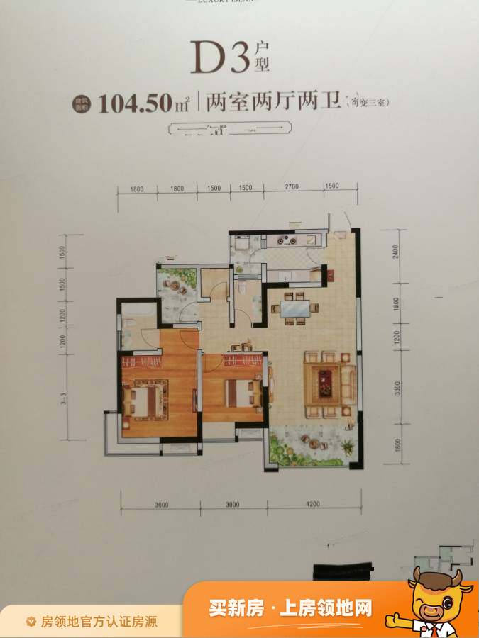 鹭岛国际社区户型图2室2厅2卫