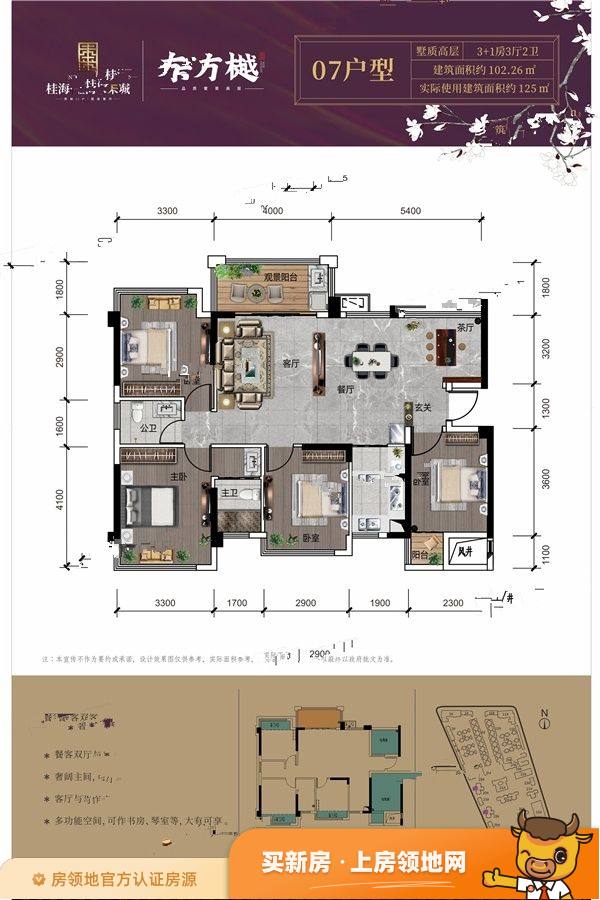 桂海高新未来城户型图4室3厅2卫