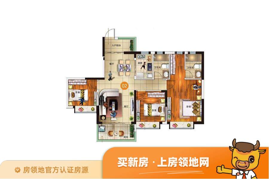 珠江壹城国际城户型图3室2厅2卫