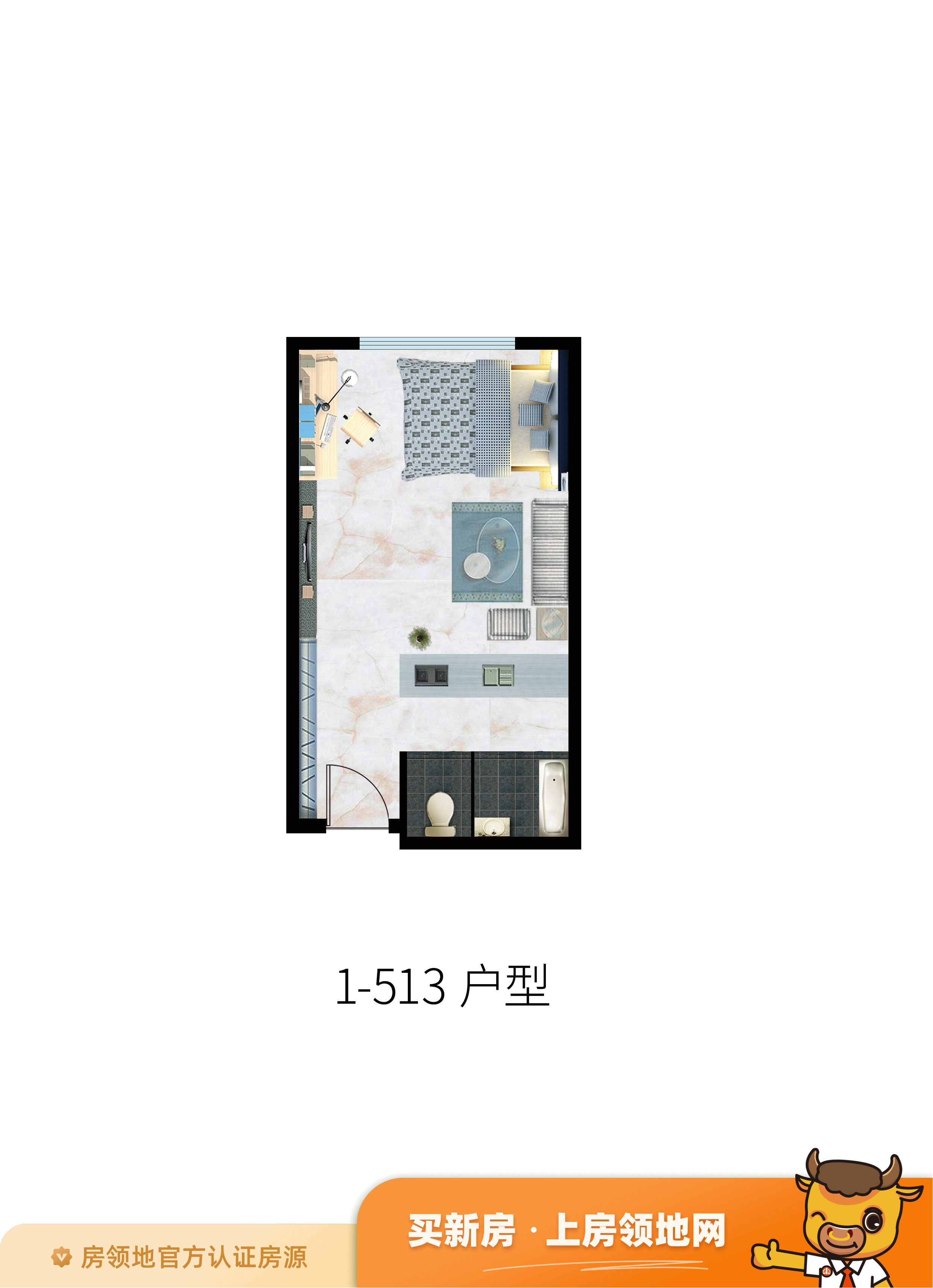 汉中巷子户型图1室1厅1卫