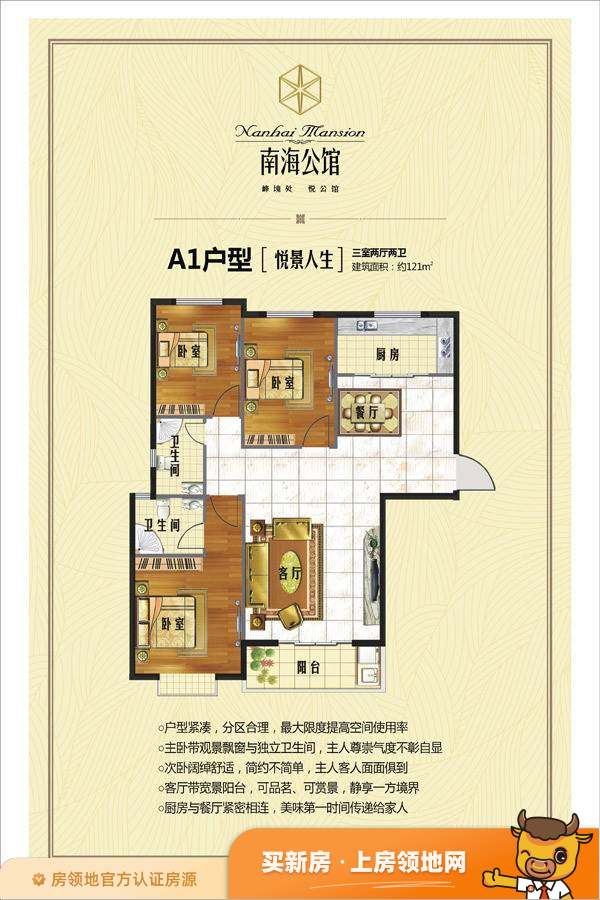 鹤壁财富广场户型图3室2厅2卫