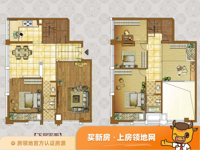 桔子水晶公寓户型图4室2厅2卫