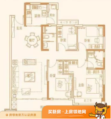 麒龙滨江境户型图4室2厅2卫