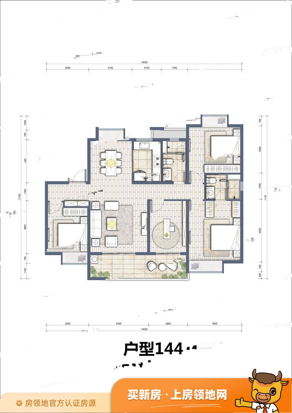 龙湖春江郦城户型图4室2厅2卫