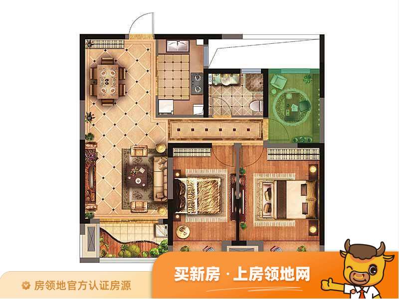 中国铁建青秀城户型图2室2厅1卫