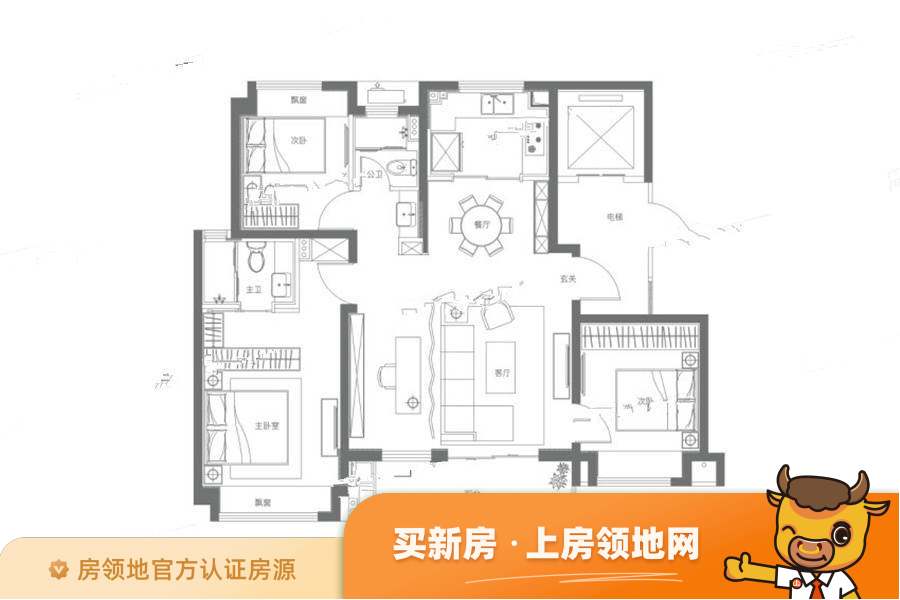 宿州文化创意小镇户型图3室2厅2卫