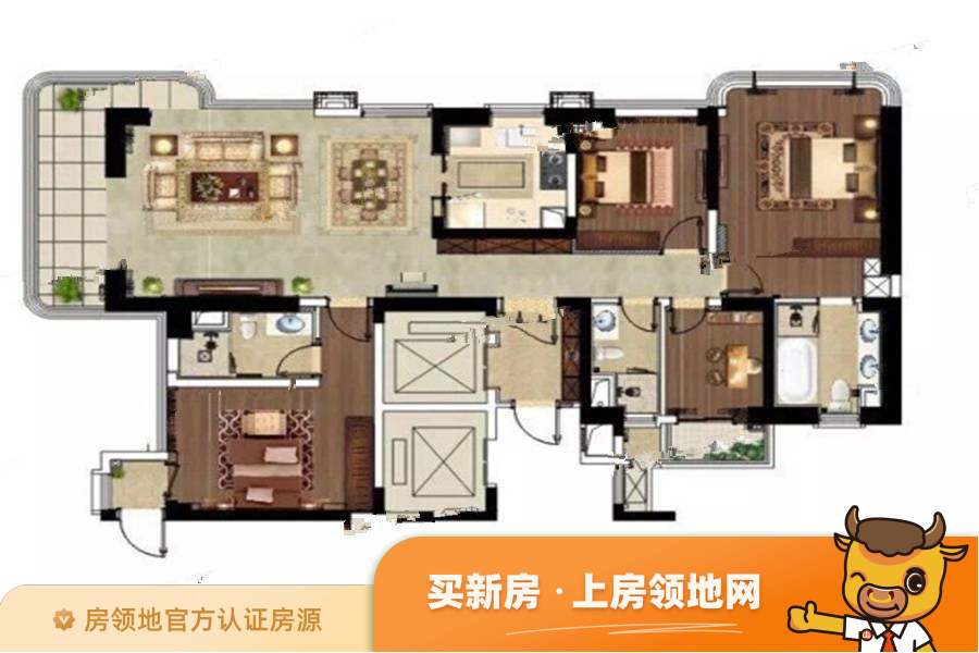 武汉江山户型图4室2厅3卫