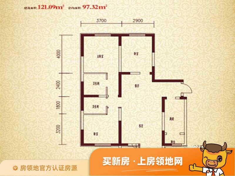 珠江新城二期户型图3室2厅2卫