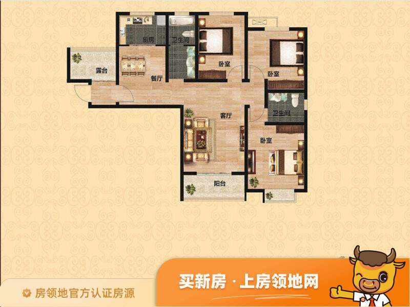 桂林国际户型图3室2厅2卫