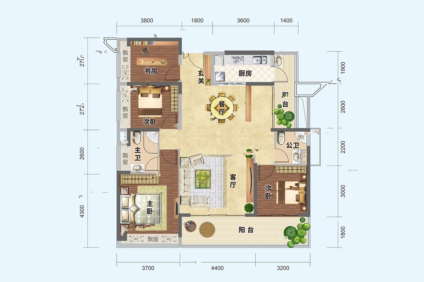 惠州天翔湖沁庭户型图图片