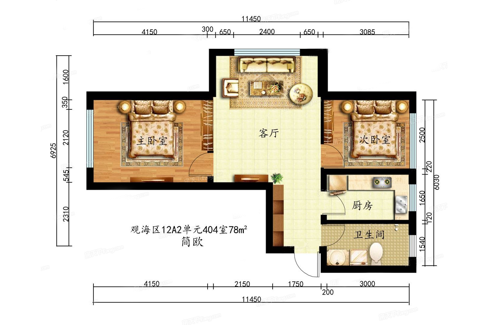 海岸华府户型图图片