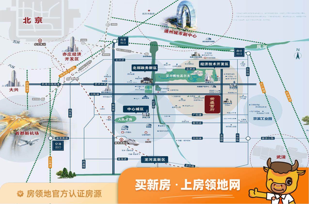 荣盛首府位置交通图1