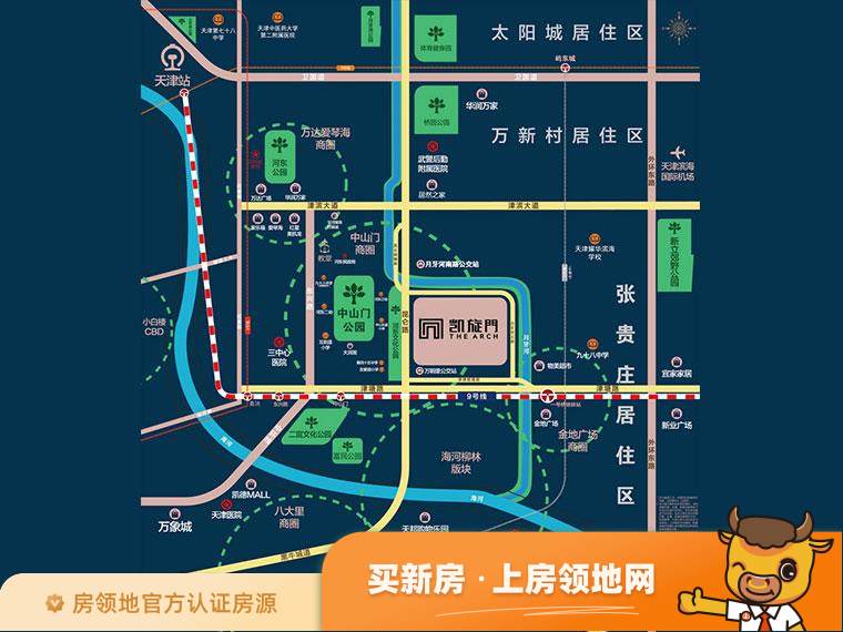 天津凯旋门位置交通图1