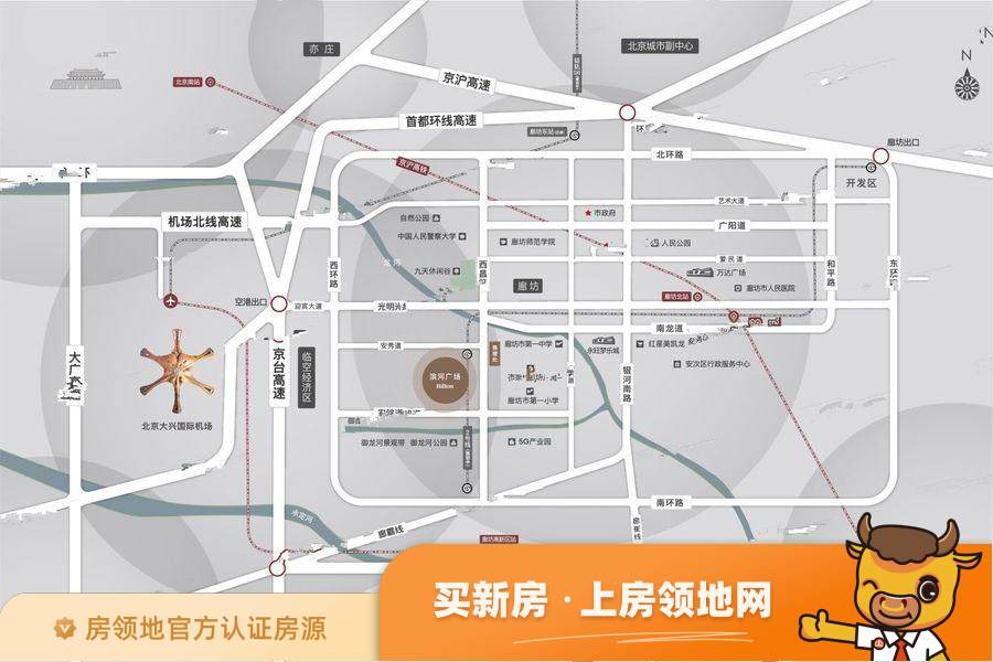 廊坊滨河广场位置交通图2